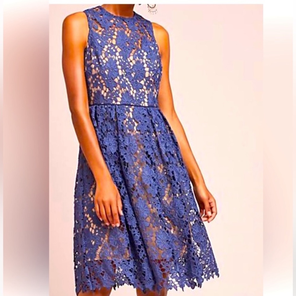 Donna Morgan x Anthropologie lace overlay dress
